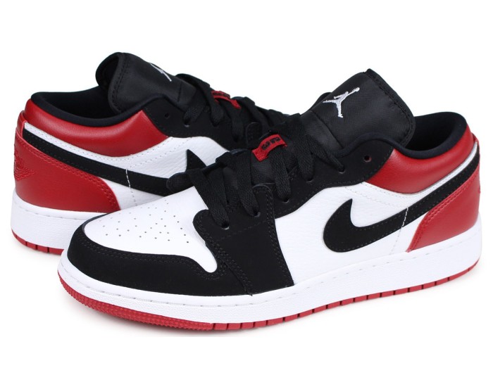 Nike Air Jordan 1 Low черно-белые-красные