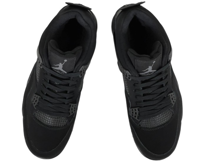 Nike Air Jordan 4 Retro черные с мехом