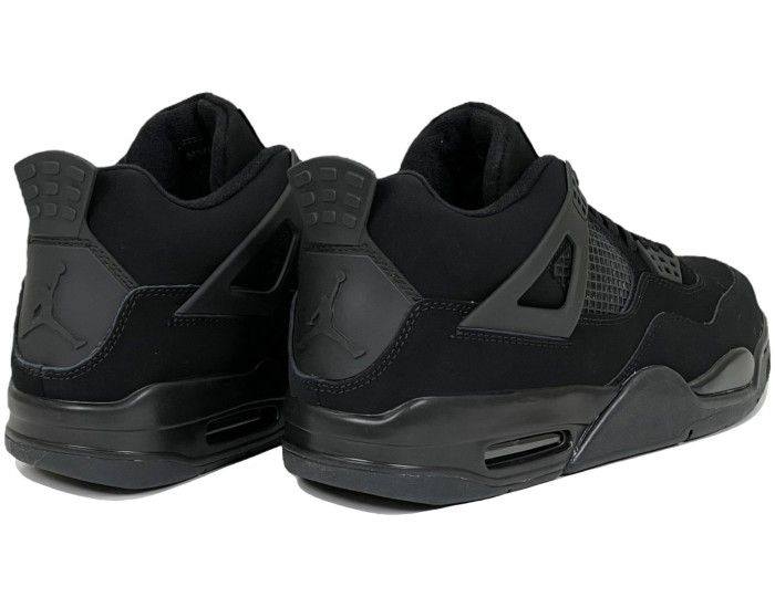 Nike Air Jordan 4 Retro черные с мехом