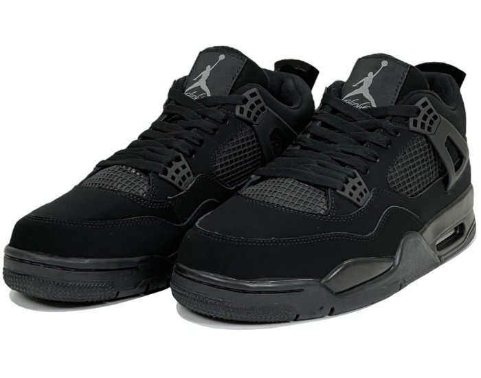 Nike Air Jordan 4 Retro черные с мехом