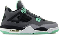 Nike Air Jordan 4 Retro серые с салатовым