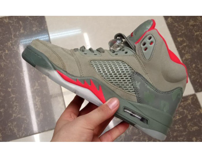 Nike Air Jordan 5 Retro Dark Stucco University Red