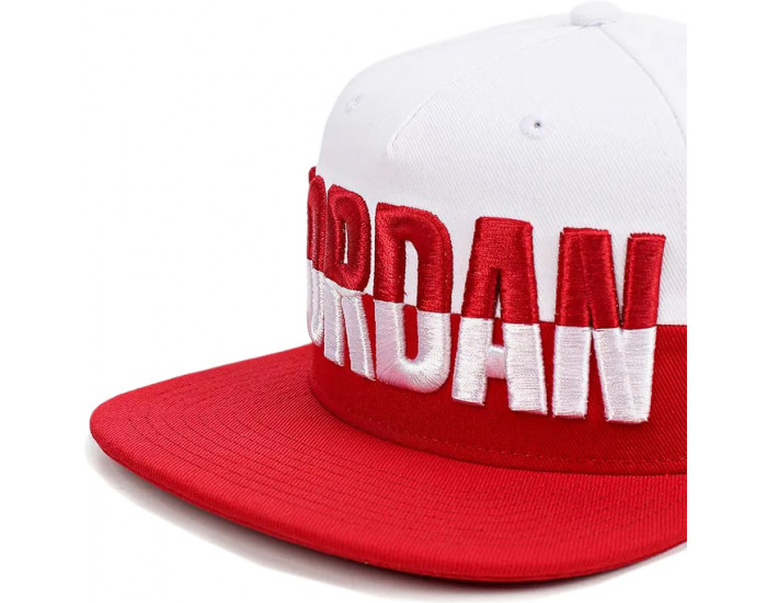 Кепка Nike Air Jordan Pro белая с красным