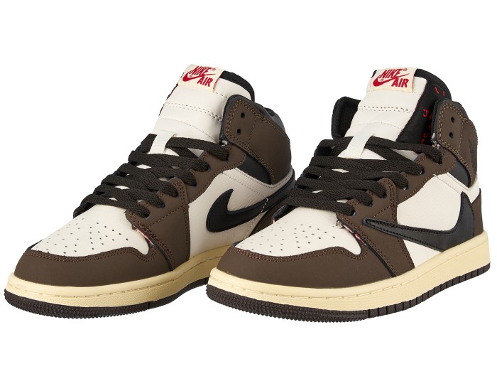 Nike Air Jordan 1 High Travis Scott Brown с Мехом