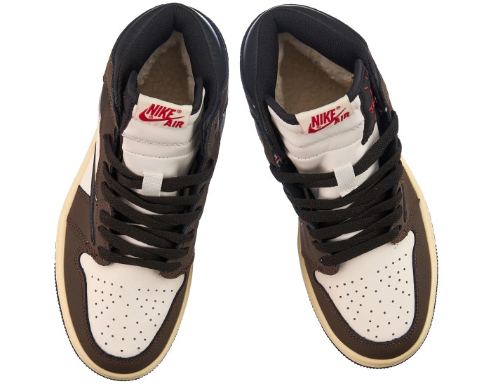 Nike Air Jordan 1 High Travis Scott Brown с Мехом