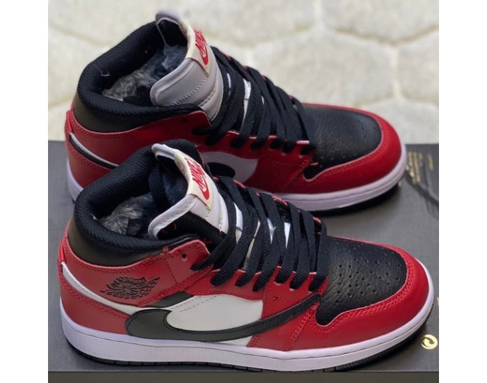 Nike Air Jordan 1 Mid Chicago Black Red с Мехом