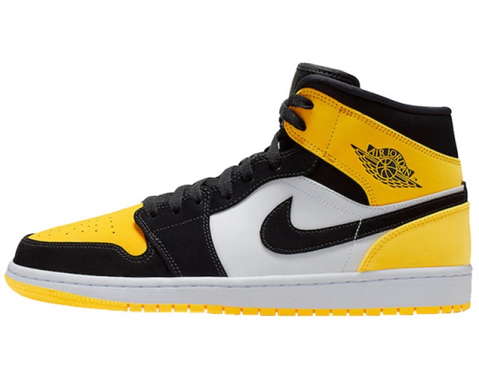 Nike Air Jordan 1 Mid Yellow Toe Footasylum
